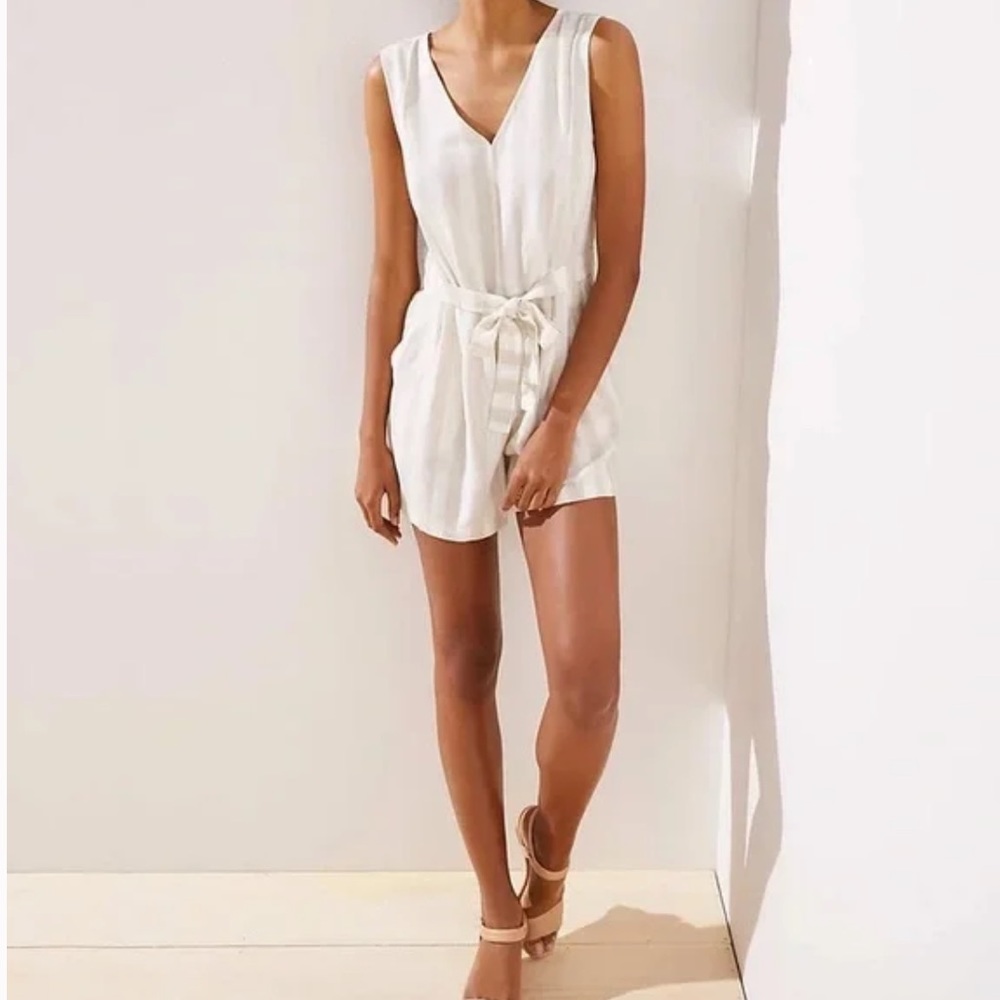 Loft linen blend romper, size 10